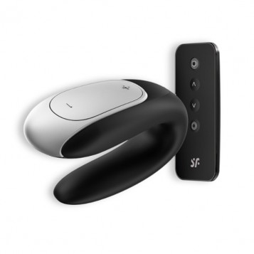 Satisfyer Double Fun App - Δονητής Μαύρος 9.5εκ