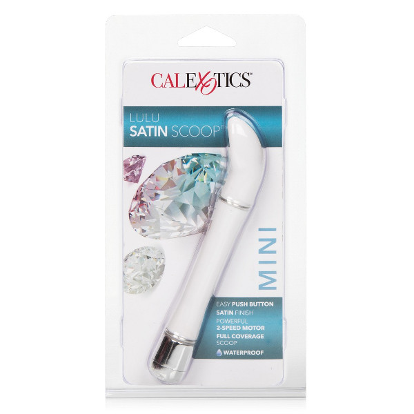Δονητές G - CalExotics Lulu Satin Scoop - Δονητής Λευκός 12εκ