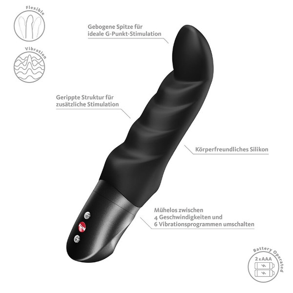 G-spot Vibs - Fun Factory Abby G Vibrator Black G-spot Vibs - Fun Factory Abby G Vibrator Black