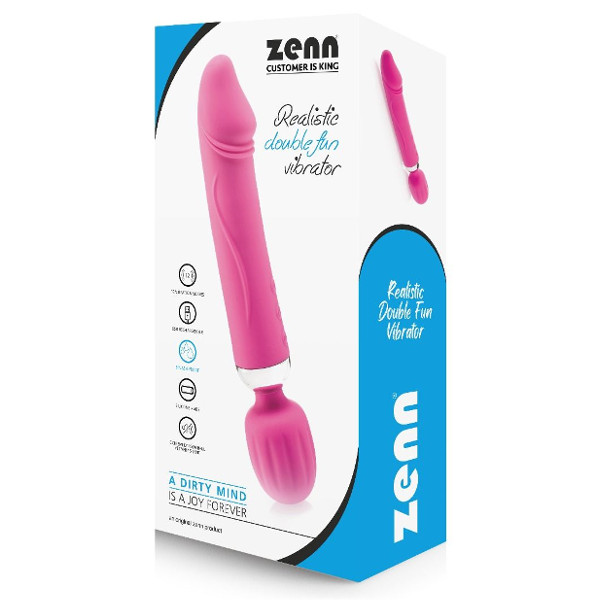 Double Vibrators - Realistic Double Fun Vibrator Pink