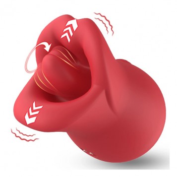 Guilty Toys Seductive Lips - Δονητής Γλώσσα Ροζ 9εκ