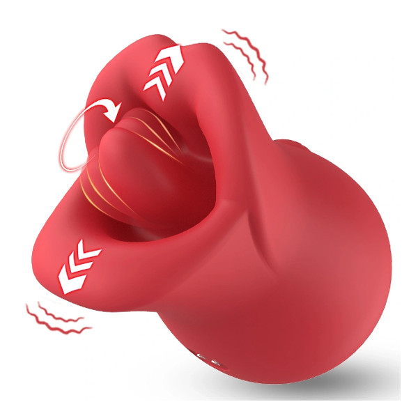 Δονητές - Guilty Toys Seductive Lips - Δονητής Γλώσσα Ροζ 9εκ