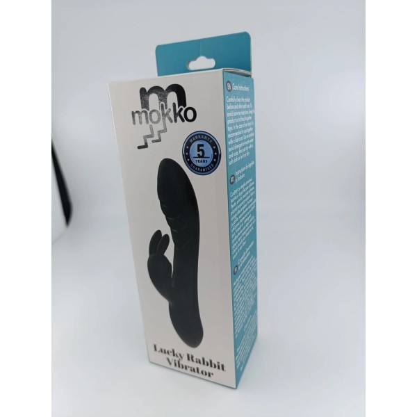 Δονητές - Mokko Lucky Rabbit - Δονητής Μαύρος 20εκ