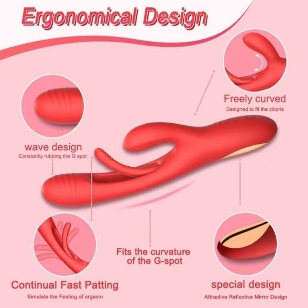 Magnus Sensations Patting Vibrator Red 13.5cm Magnus Sensations Patting Vibrator Red 13.5cm