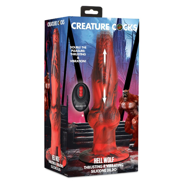 Special - Hel-Wolf Thrusting Vibrator Red-Black 22cm