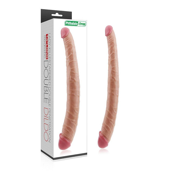 Double - Lovetoy Ladykiller Double Dildo Flesh
