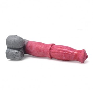 Chiron Liquid Silicone - Dildo Ροζ Γκρι 22.5εκ