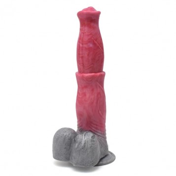 Chiron Liquid Silicone - Dildo Ροζ Γκρι 22.5εκ