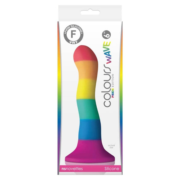 Dildos - Colours Pride 6inch Wave - Dildo Πολύχρωμο 19εκ