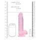 Realrock 8inch Jelly Dildo - Ομοίωμα Ροζ 21εκ