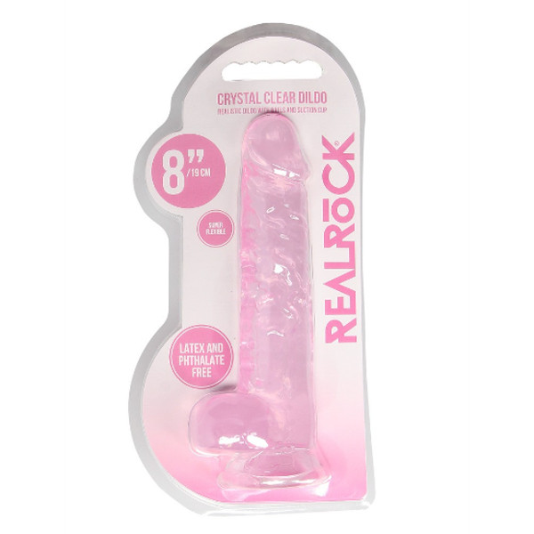 Realrock 8inch Jelly Dildo - Ομοίωμα Ροζ 21εκ