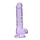 Realrock 7inch Jelly Dildo - Ομοίωμα Μωβ 19cm