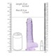 Realrock 8inch Jelly Dildo - Ομοίωμα Μωβ 21εκ