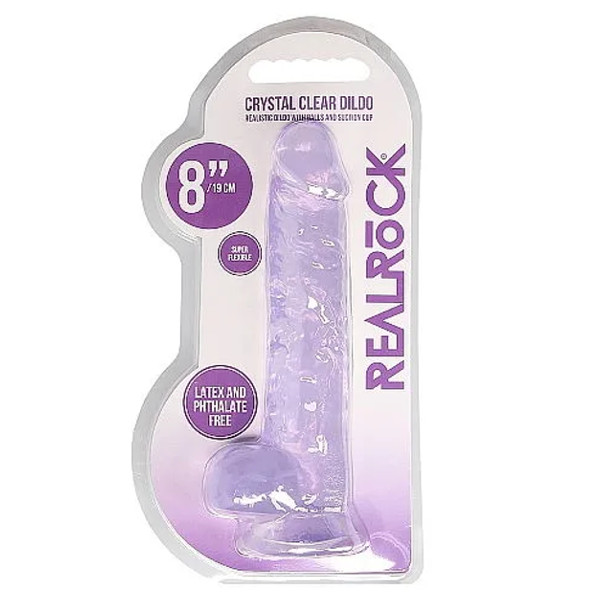 Realrock 8inch Jelly Dildo - Ομοίωμα Μωβ 21εκ