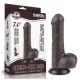 Dildos - Sliding Skin Dual Layer Dong 7 New Black