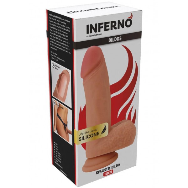 Inferno Liquid Silicone Realistic Dildo - Φυσικό 18 εκ