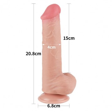 Lovetoy Sliding Skin Dual 8 New - Φυσικό 15εκ Lovetoy Sliding Skin Dual 8 New - Φυσικό 15εκ