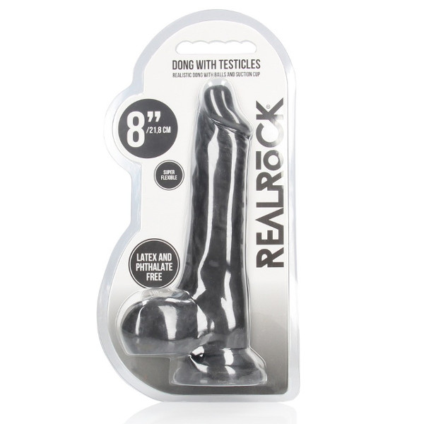 Ρεαλιστικά - Realrock 8 Dong Testicles - Dildo Μαύρο 20εκ Ρεαλιστικά - Realrock 8 Dong Testicles - Dildo Μαύρο 20εκ