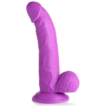 Xr Brands - Dildo Με Όρχεις Μωβ 21.5 εκ