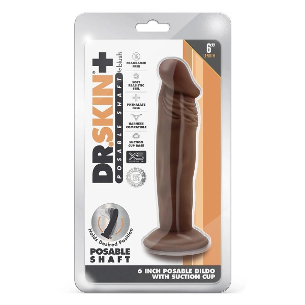 Dr. Skin Posable - Ομοίωμα Πέους 16.5 εκ Καφέ Dr. Skin Posable - Ομοίωμα Πέους 16.5 εκ Καφέ