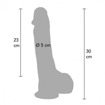Inferno Silicone Realistic Dildo Flesh Balls 28cm