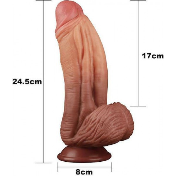 Lovetoy Nature Cock Dual 10" - Dildo Καφέ 25 εκ Lovetoy Nature Cock Dual 10" - Dildo Καφέ 25 εκ