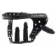 Double Straps - Xr Brands Double Strap On Harness Black