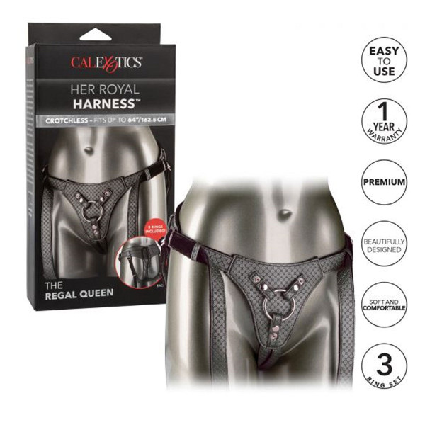 Ζώνες - Calexotics Regal Queen - Ζώνη Στραπ ον Γκρι