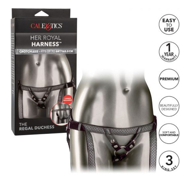 Ζώνες - Calexotics Regal Duchess - Ζώνη Στραπ ον Γκρι