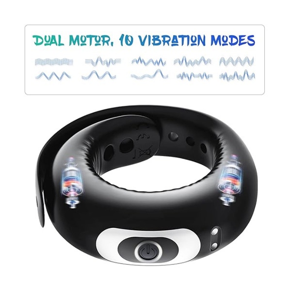 Ανδρικά - Std Vibrating - Δονούμενο Δαχτυλίδι Μαύρο 45mm