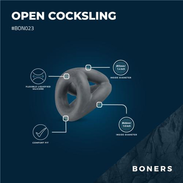 Brutus Triple Cocksling Penis Ring Grey