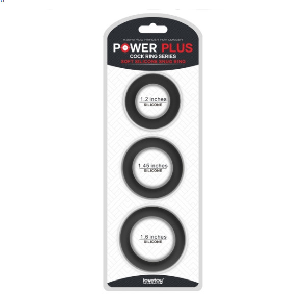 Δαχτυλίδια - Lovetoy Power Plus Soft Silicone - Δαχτυλίδια Μαύρα