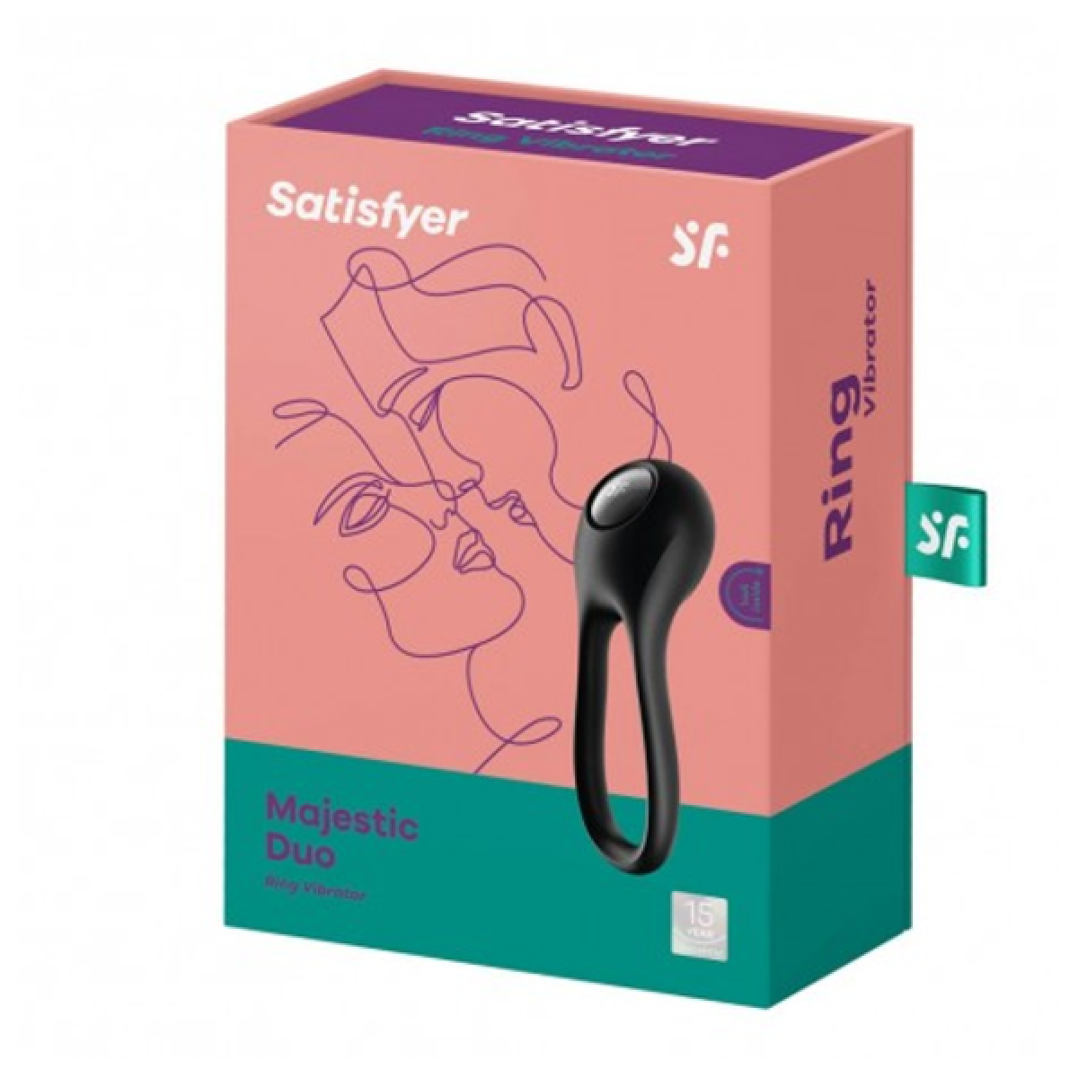 Satisfyer Majestic Duo USB Rechargeable Cock Ring Black