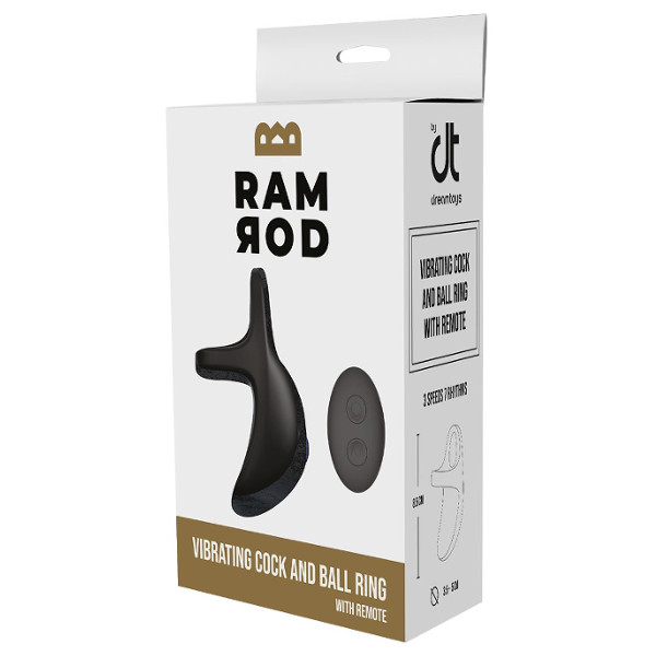 Penis Rings - Ramrod Vibrating Cock and Ball Remote Black Penis Rings - Ramrod Vibrating Cock and Ball Remote Black