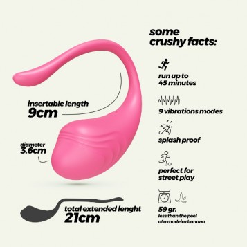 Crushious Tamago - Ασύρματο Δονούμενο Αυγό Ροζ