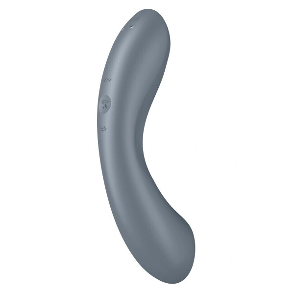Clitoral Vibrators - Satisfyer Curvy Trinity 1 Vibrator Grey Clitoral Vibrators - Satisfyer Curvy Trinity 1 Vibrator Grey